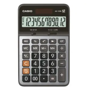 Calculadora de Escritorio Casio AX-120B 12 digitos pantalla extra grande doble alimentacion de bateria