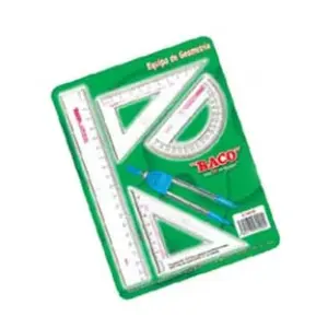 Equipo Geometría BACO ND-5010 Chico C-106 con Regla de 20 cm
