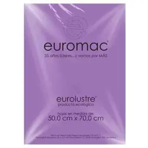 Papel Lustre Euromac 50x70" Lila Pastel 25 Hojas