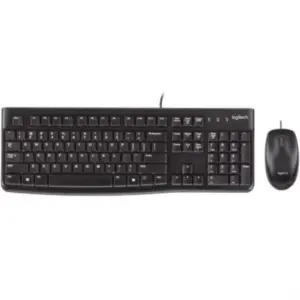 Teclado y Mouse Logitech MK120 Alámbrico USB Color Negro