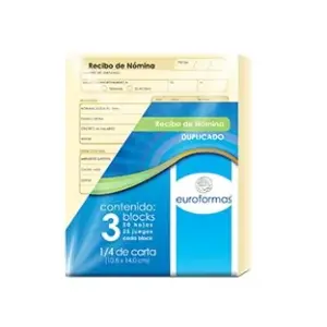 RECIBO NOMINA EUROFORMAS 1/A CTA 3 BLOCKS