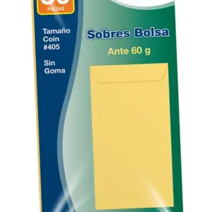 Sobre COIN Ante Mpasa 42KG Pegue al Centro Solapa Engomada 8.8x16.4cm 20 Pqte C/50 Sobres c/u