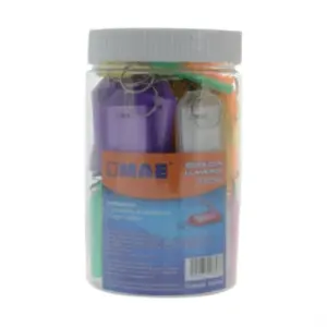 Bote Mae con 60 Llaveros Colores Surtidos