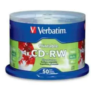 Disco VERBATIM CD-RW 4X Plateado Imprimible