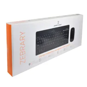Kit Perfect Choice Teclado+Ratón 2.4Ghz+Bluetooth Recargable USB-C/USB-A Zebrary Negro