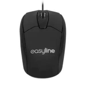 Mouse Easy Line Óptico Alámbrico USB 1000dpi Color Negro