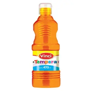 Pintura tempera vinci 473 ml naranja fluorescente