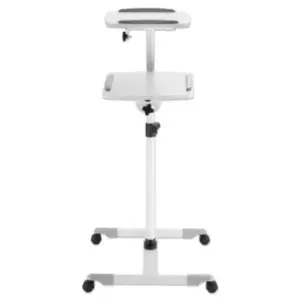 Soporte de Carrito Manhattan para Proyectores/Laptop Altura Ajustable Color Gris-Blanco