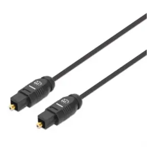 Cable Manhattan Audio Digital Óptico Toslink M-M 2m Color Negro