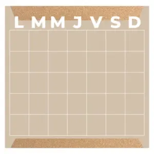 PLANEADOR MENSUAL ALFRA MIXTO CAFÉ 30X30 CM