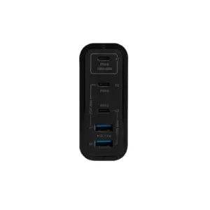 CARGADOR DE PARED VORAGO AU-600 TIPO C 100W PD 5 PUERTOS QUICK CHARGE 3.0 NEGRO