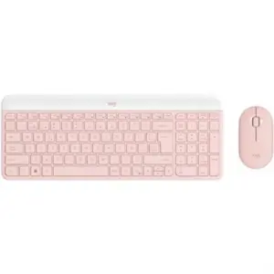 Teclado y Mouse Logitech MK470 Inalámbrico Nano Receptor USB Color Rosa