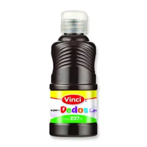 Pintura para dedos lavable vinci 237 ml café