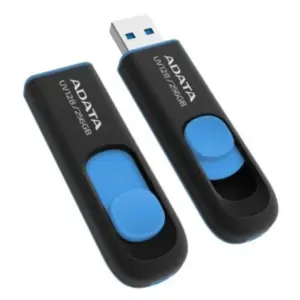 Memoria Adata USB 256GB UV128 3.2 Negro con Azul