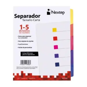 Separador Economico Nextep 5 Divisiones Sin Numero