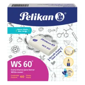 Borrador Pelikan WS-60 Lápiz Blanco C/60