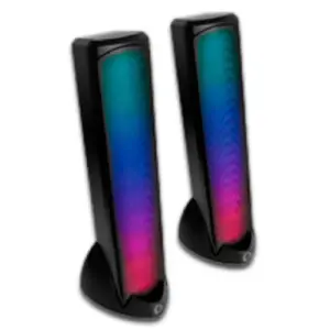 Bocinas Gamer Perfect Choice RGB Bluetooth 3.5mm Estéreo 2.0 Color Negro