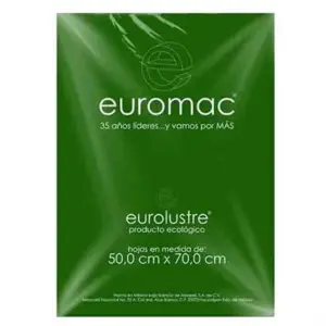 Papel Lustre Euromac 50x70" Verde Bandera 25 Hojas
