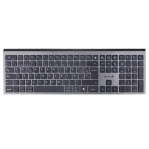 Teclado TechZone Hefestos Recargable Multipunto Bluetooth 10m de Alcance Color Plata