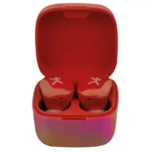 Audífonos Inalámbricos Perfect Choice TWS Brillantes Alcance de 10m Bluetooth Rojo
