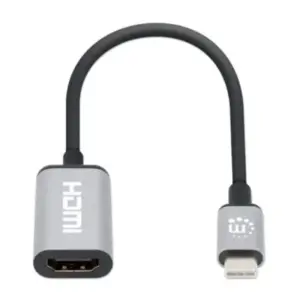 Adaptador Manhattan USB-C a HDMI 4K-60Hz Aluminio Color Negro