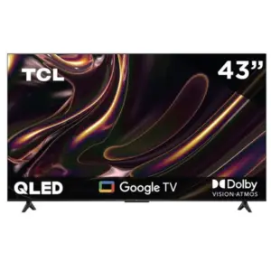 Televisor TCL 43" Q5K 4K UHD Direct Led WiFi 2.4 GHz+Bluetooth v5.2 Dolby Atmos Google TV Multi Compatibilidad