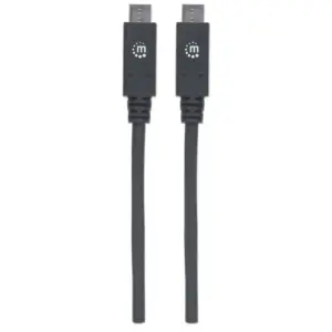 Cable Manhattan USB-C V3.2 C-C  1.0M 10Gbps 100W