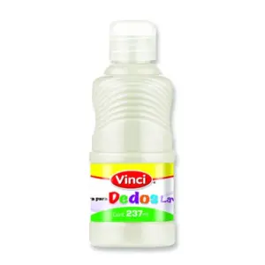 Pintura para dedos lavable vinci 237 ml blanco
