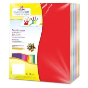 Papel Cortado Eurocolors Carta Arcoiris 1000Hojas Paquete 10Colores