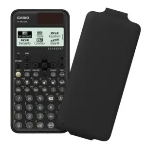 Calculadora Cientifica Casio mas de 540 funciones FX-991CW para preparatoria y universidad negra 4 lineas codigo QR