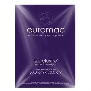 Papel Lustre Euromac 50x70" Morado 25 Hojas