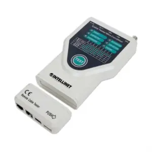 Probador de Cables Intellinet 5 en 1 Cat5/Cat6 Color Blanco