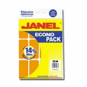 ETIQUETA JANEL FLUORECENTE 32X64 NARANJA C/96 E06326420416