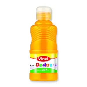 Pintura para dedos lavable vinci 237ml amarillo