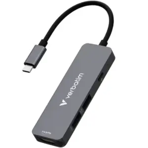 Hub Verbatim Multipuertos USB-C - 4 puertos 100W