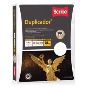 Papel Cortado Scribe Duplicador Carta 99% de Blancura 78gr Caja C/5000 Hojas