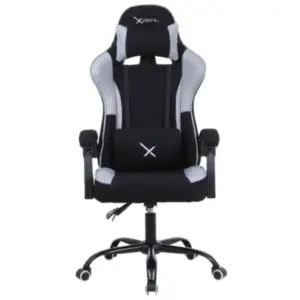 Silla Gamer Xzeal XZ20 Tela Foam Reclinable 140° Base de Metal Piston Clase 3 115Kgs Brazos Fijos Negro-Gris