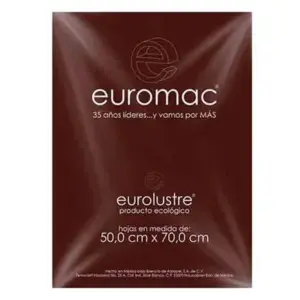 Papel Lustre Euromac 50x70" Cafe 24 Hojas