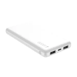 Power Bank Nextep Ultra Ligera 10000 mAh 3 Puertos Color Blanco