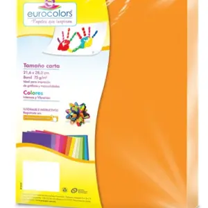 Papel Cortado Eurocolors Carta Papaya Neon C/100