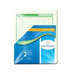 POLIZA DIARIO EUROFORMAS CARTA 50H 2 BLOCKS