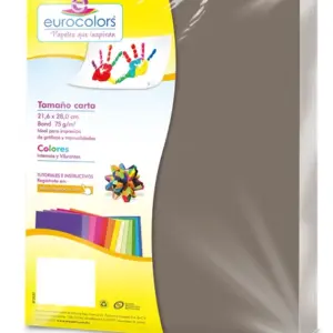 Papel Cortado Eurocolors Carta Gris C/100