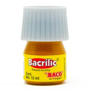Pintura Baco Bacrílic Acrílica 15ml Color Ocre C/10 Pzas