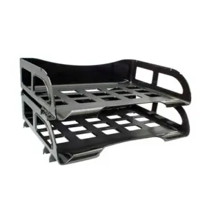 Charola Sablón 2825NE Tamaño Oficio Negra Entrada Lateral C/2