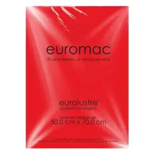 Papel Lustre Euromac 50x70" Rojo 24 Hojas