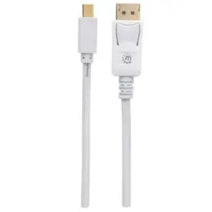 Cable Manhattan Mini DisplayPort M-M para Monitor 2m Color Blanco