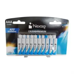 Pilas Nextep AAA Alcalinas LR03 1.5V c/20 Piezas