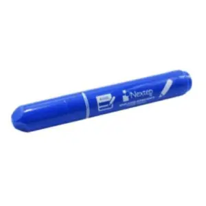 Marcador Nextep Permanente Punta Gruesa Cincel 4mm Azul c/12 Pzas