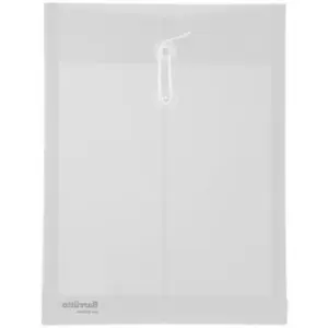 Sobre Barrilito Plástico con Hilo Carta Vertical Color Transparente Paq C/12 Pzas