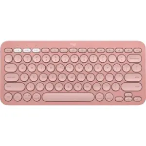Teclado Bluetooth Logitech Pebble Keys 2 K380S Emparejamiento Multidispositivo Inalámbrico Color Rosa